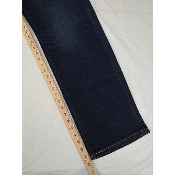 Frye Dark Wash Jeans Men’s 34x32 Tapered Cotton Lycra Stretch Denim - Picture 12 of 14